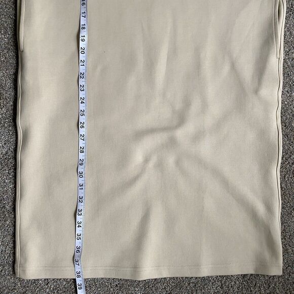 UNIQLO U Sweat Mock Neck Dress Long Sleeve Fits S Girls 13 Ivory Oversized NWT - Picture 4 of 8